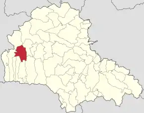 Localizare în cadrul județului