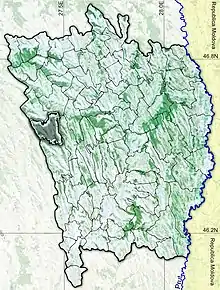 Poziția localității Voinești