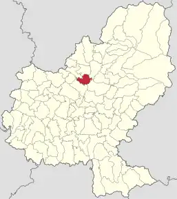 Localizare în cadrul județului