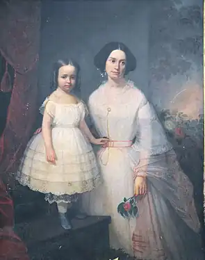 Portretul Volumniei Washington Hunley Barrow (1856), Volumnia Farm, Houma, LA