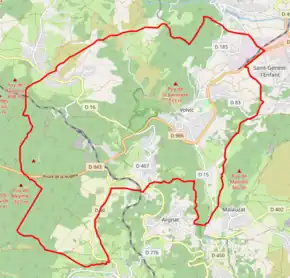 Poziția localității Volvic