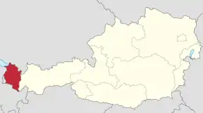 Poziția regiunii Vorarlberg
