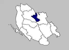 Poziția localității Vrhovine