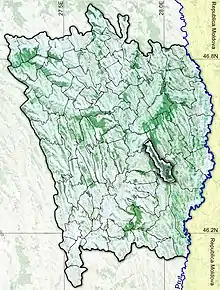 Amplasarea în cadrul județului