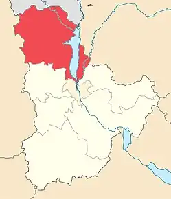 Poziția localității Raionul Vîșhorod, Kiev