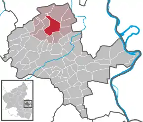 Poziția orașului Wörrstadt pe harta districtului Alzey-Worms