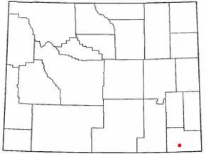 Localizare în statul Wyoming