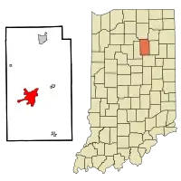 Location in the state of Indiana