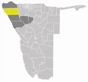 Poziția localității Opuwo