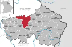 Poziția localității Waldershof