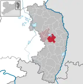 Poziția  Waldhufen pe harta districtului Görlitz