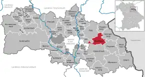 Poziția  Waldthurn pe harta districtului Neustadt a.d.Waldnaab