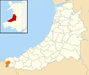 Poziția localității Cardigan (Țara Galilor)