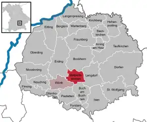 Poziția  Walpertskirchen pe harta districtului Erding