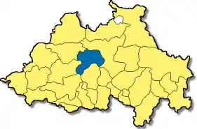 Poziția  Walting pe harta districtului Eichstätt