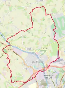 Poziția localității Wambrechies