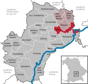 Poziția localității Wang