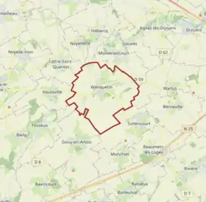 Poziția localității Wanquetin