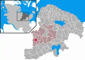 Poziția localității Warnau