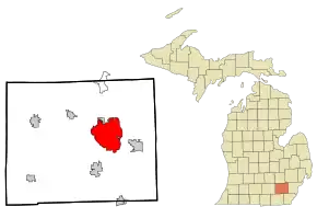 Poziția localității Ann Arbor, Michigan