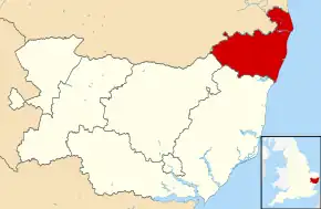 Poziția localității Waveney