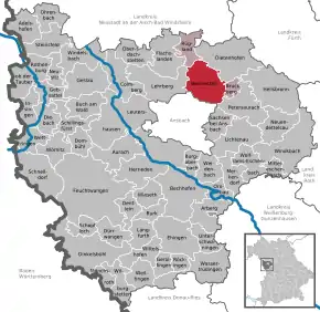 Poziția localității Weihenzell