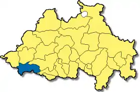 Poziția  Wellheim pe harta districtului Eichstätt