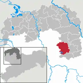 Poziția  Wermsdorf pe harta districtului Nordsachsen