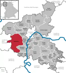 Poziția localității Werneck