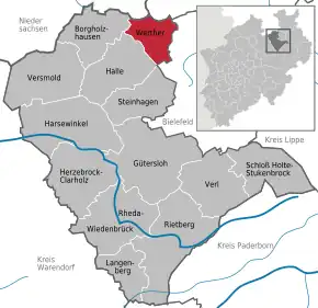 Poziția localității Werther (Westf.)