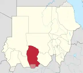 Kordofan de Vest în cadrul Sudanului