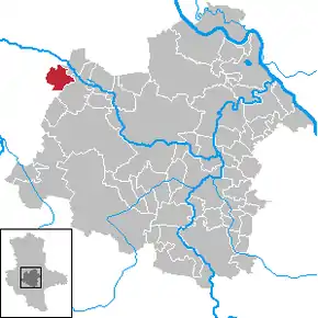 Poziția ortsteil Westeregeln pe harta districtului Salzlandkreis