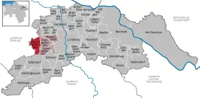 Poziția  Westergellersen pe harta districtului Lüneburg
