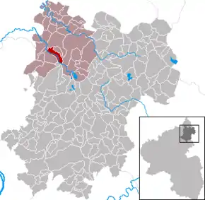 Poziția localității Wied