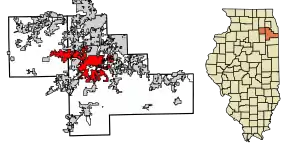 Poziția localității Joliet