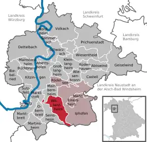 Poziția localității Willanzheim