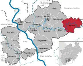 Poziția localității Windeck