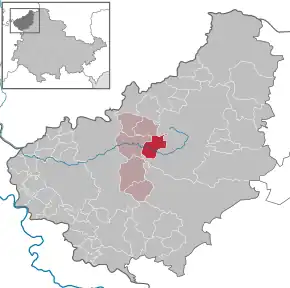 Poziția  Wingerode pe harta districtului Eichsfeld