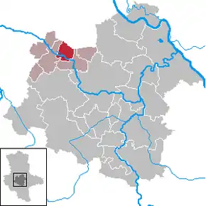 Poziția Wolmirsleben pe harta districtului Salzlandkreis