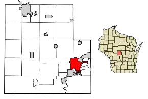 Poziția localității Wisconsin Rapids