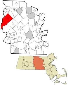 Poziția localității Petersham