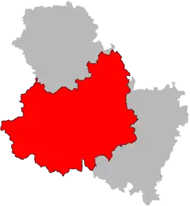 Arondismentul Auxerre în cadrul departamentului Yonne