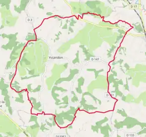 Poziția localității Yssandon