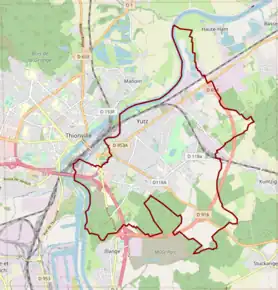 Poziția localității Yutz