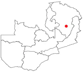 Poziția localității Mpika