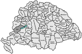 Hartă de poziționare pentru Comitatul Zala