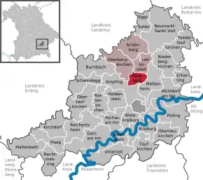 Poziția localității Zangberg