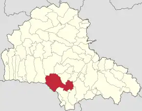 Localizarea în cadrul județului