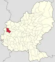 Localizarea în cadrul județului