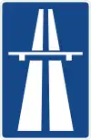 Straßenschild blau „Autobahn“